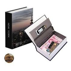 Cofre Camuflado Com Chave Formato Livro Porta Joias Dinheiro