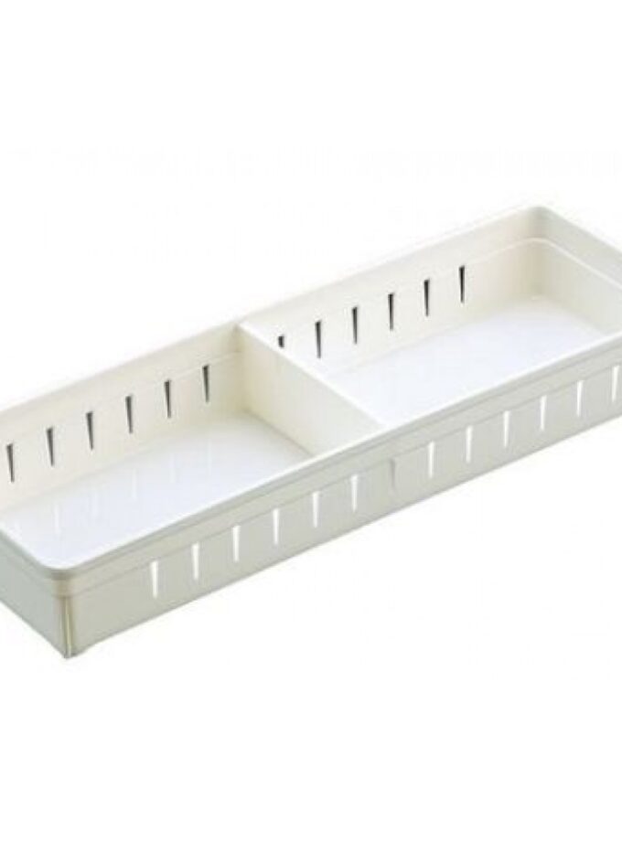 Organizador de gavetas com 2 divisórias ajustáveis