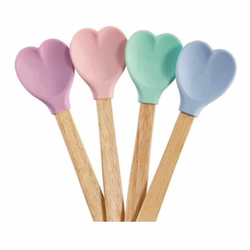 Espátula de silicone em formato de coração! Rosa - Imagem 2