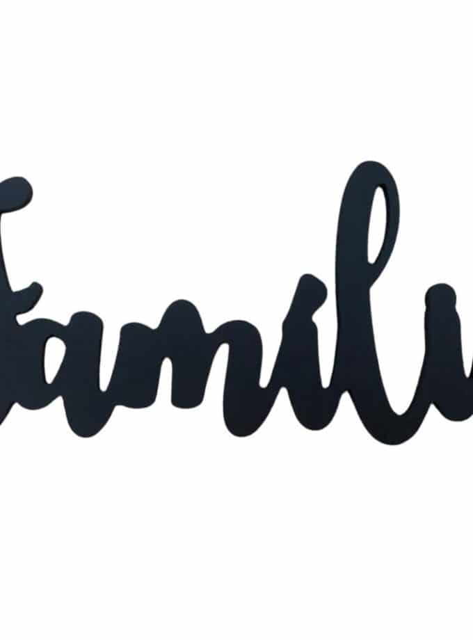 Enfeite palavras Família