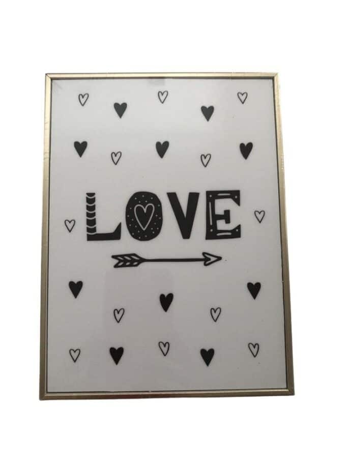 Quadro delicado 15x20 Love e sonhos
