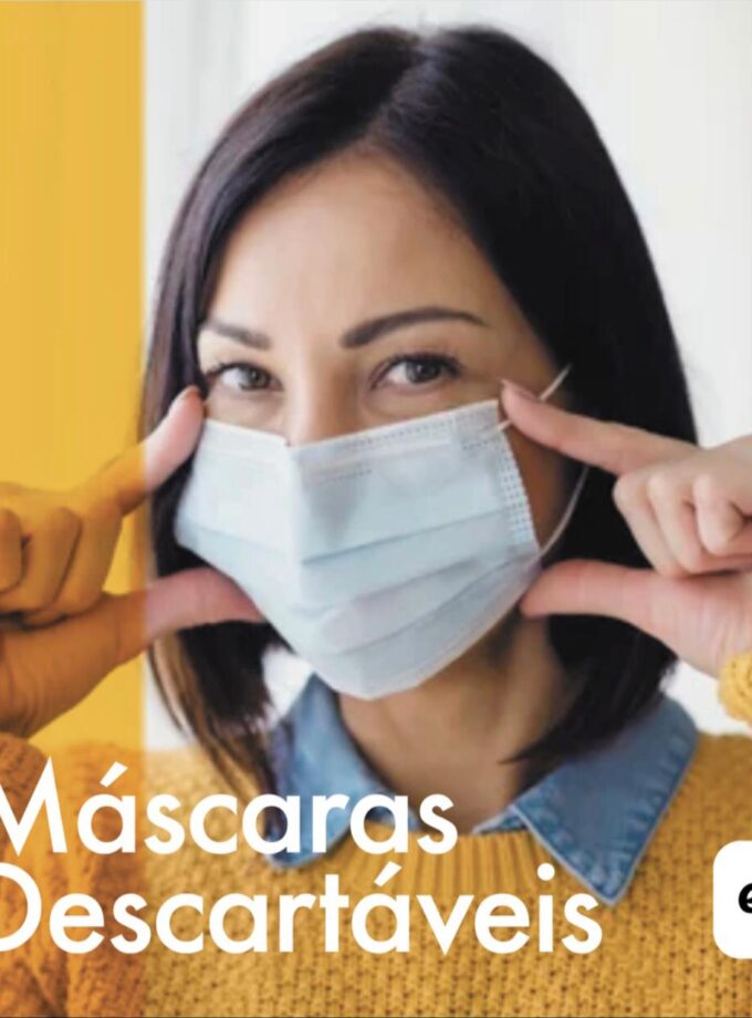 Kit 50 Máscaras Tripla Proteção E Antibateriana- Selo Anvisa