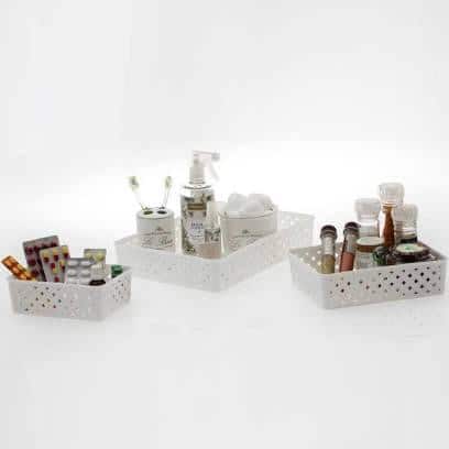 Jogo de Cestas/Cestos organizadores Rattan - Tamanho P, M e G - Imagem 2
